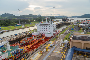 Ship in Panama Canal