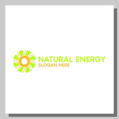 natural energy logo, can be used for website and company logos