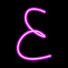 neon pink letter 