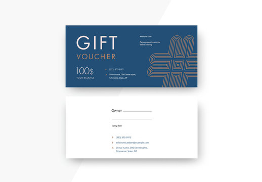 Abstract Gift Voucher Layout