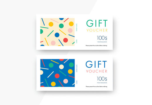 Abstract Gift Voucher Layout