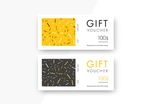 Abstract Gift Voucher Layout