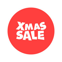 Christmas sale promotion badge. Xmas gift season promo banner.