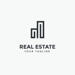 real estate logo modern design template 