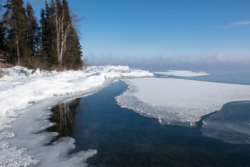Lake Superior shore early winter