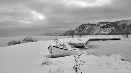 Lake Superior winter scene