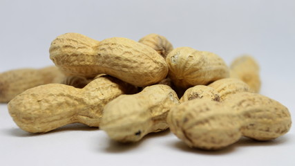 close-up of a handful of peanuts