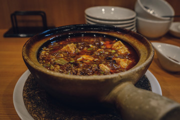 四川料理の麻婆豆腐