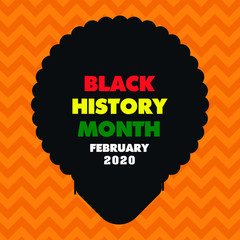 black girl face or black history month poster. illustration. vector
