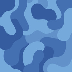 Blue camouflage background. Abstract camouflage background. 