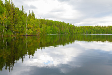 Obraz premium Solovki. landscape lake day