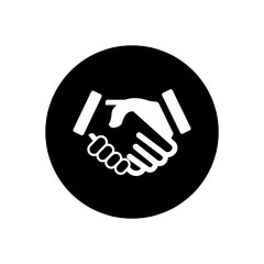 Obraz premium Handshake, business icon. Design template vector
