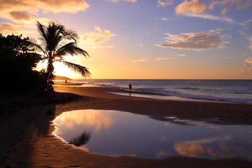 Fototapeta na wymiar Sunset in Guadeloupe