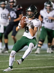 Football player in action during a game in South Texas