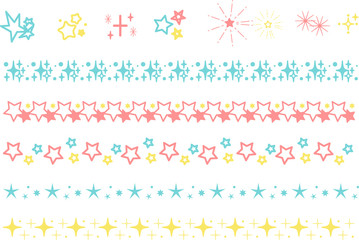 星　セット　手書き風