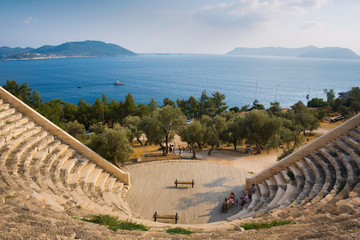 view from dramatic amphitheater (landscape at a day)