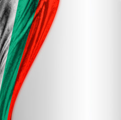 Flag of Bulgaria against gray gradient background
