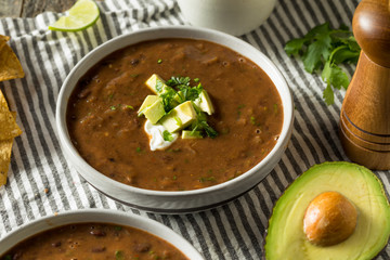 Homemade Organic Black Bean Soup