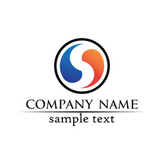 Business corporate letter S logo design vector design