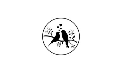 Love Bird vector logo stock image