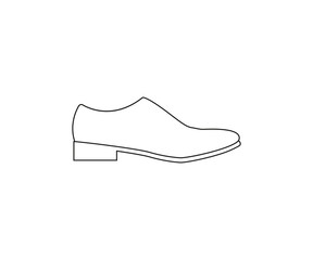 Mens shoe icon. Vector illustration, flat design.