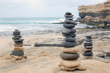 Stones laid vertically