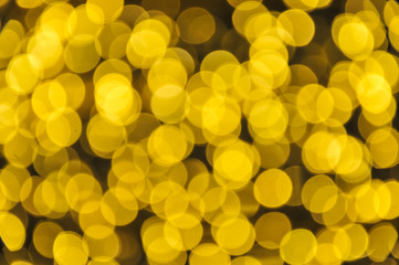 Bokeh, yellow lights at night
