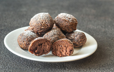Chocolate pancake puppies