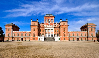 Racconigi, Italy - December 02, 2019: The Royal Castle of Racconigi is an ancient palace that was...