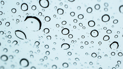 Waterdrops on a glass pane