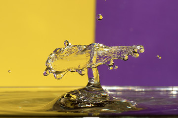 drop of water falling in super slow motion