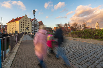 Obraz premium The city of Gdansk on the Motława river