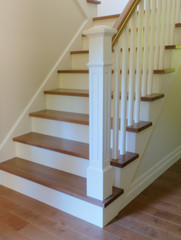 white staircase interior classic design wood steps
