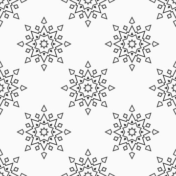 Abstract eight pointed stars seamless pattern.