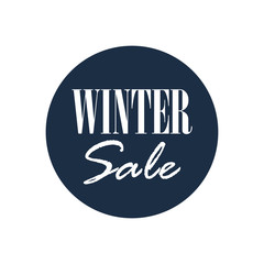 Winter sale badge banner. Promotion clearance.
