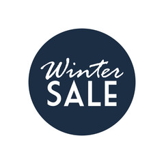 Winter sale badge banner. Promotion clearance.