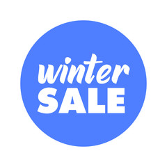 Winter sale badge banner. Promotion clearance.