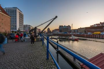 Fototapeta premium The city of Gdansk on the Motława river