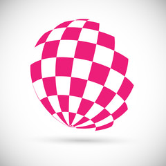 Abstract Globe Logo - Isolated On Gray - Vector Illustration. Abstract Globe Vector For Web Icon, Tech Logo And Element Design. 3D Icon For Earth, Global, Globe, Planet And World Logo