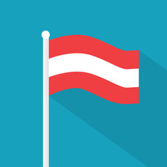 Austria flag icon- vector illustration