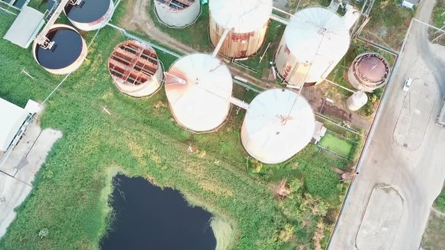 Aerial view of Refinery plant for ethanol bio fuel