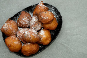 Dutch oliebollen for New Year's Eve.