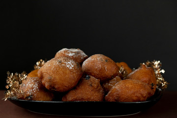 Dutch oliebollen for New Year's Eve.