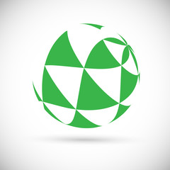 Abstract Globe Logo - Isolated On Gray - Vector Illustration. Abstract Globe Vector For Web Icon, Tech Logo And Element Design. 3D Icon For Earth, Global, Globe, Planet And World Logo