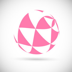 Abstract Globe Logo - Isolated On Gray - Vector Illustration. Abstract Globe Vector For Web Icon, Tech Logo And Element Design. 3D Icon For Earth, Global, Globe, Planet And World Logo