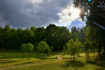 Mon-repo park Vyborg city Leningrad region of Russia