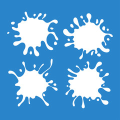Set of milk splashes