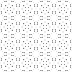 Abstract thin line seamless pattern. Linear ornamental geometric background. Wrapping paper. Vector illustration.             
