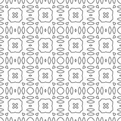 Abstract thin line seamless pattern. Linear ornamental geometric background. Wrapping paper. Vector illustration. 