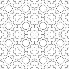 Abstract thin line seamless pattern. Linear ornamental geometric background. Wrapping paper. Vector illustration.             